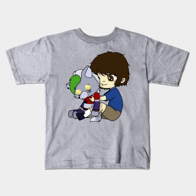 FNAF security breach (gregory and roxanne plush) Kids T-Shirt by LillyTheChibi